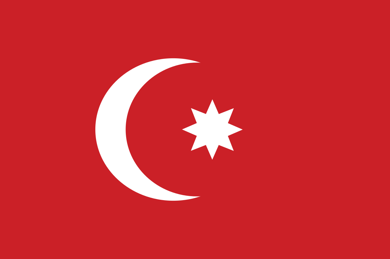 Flag of the Ottoman Empire preceding the modern turkish flag